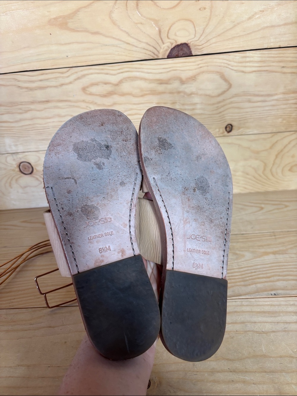 Joes jeans tan leather sandals - Picture 8 of 9